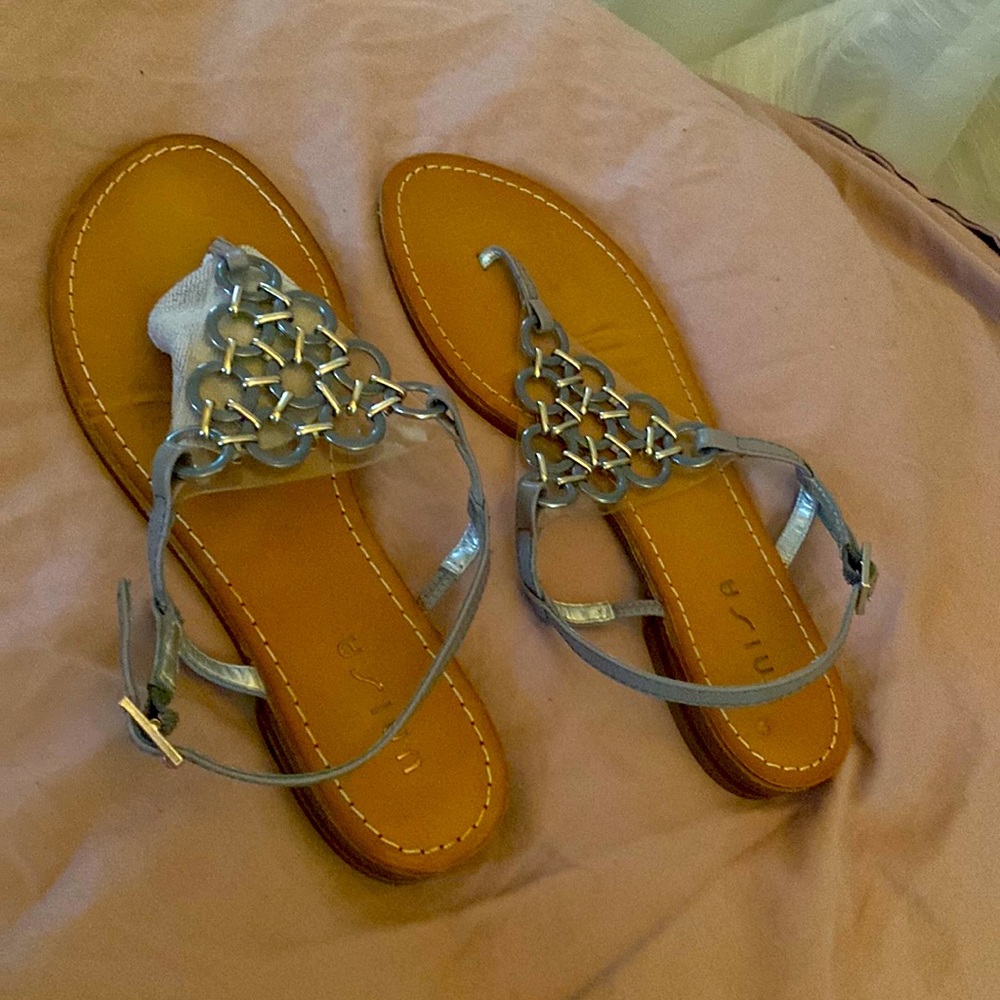 Dusky blue sandals